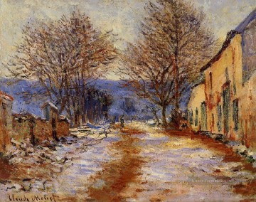 Landschaft im Schnee Werke - Schnee Effekt bei Falaise Monet
